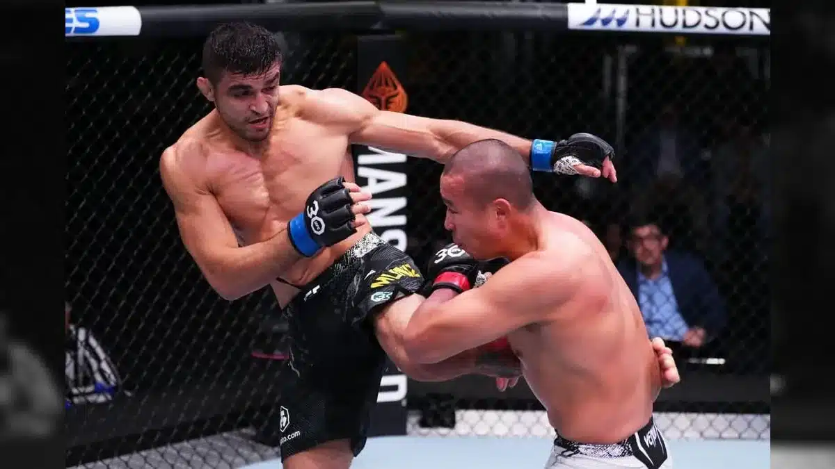 O brasileiro André Sergipano vence Jun Young Park no UFC Vegas
