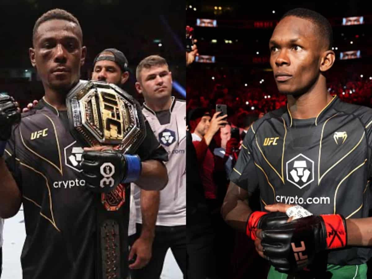 Jamahal Hill recebe dicas de Israel Adesanya para enfrentar Alex Poatan na luta principal do UFC 300, em 13 de abril, em Las Vegas.