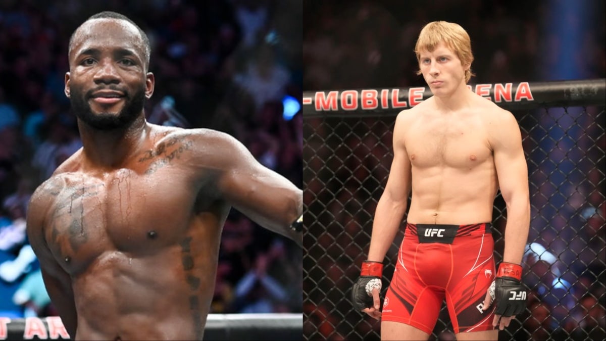 UFC 304 - Edwards e Pimblett mostram seus novos uniformes personalizados no evento, que será realizado na Inglaterra.
