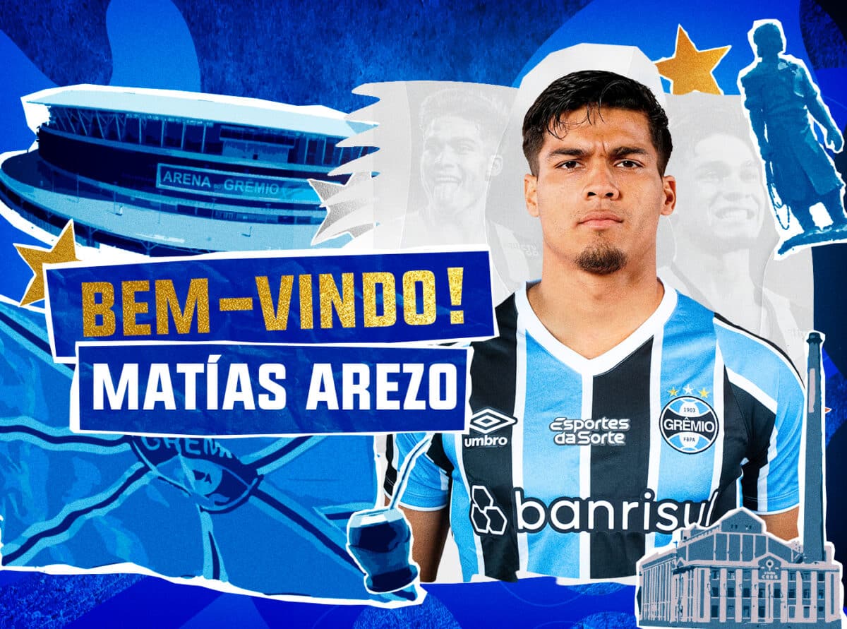 Imagem do jogador uruguaio Matías Arezo, nova contratação do gremio.