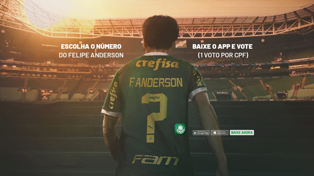 Palmeiras inova: torcida decide número da camisa que Felipe Anderson irá vestir